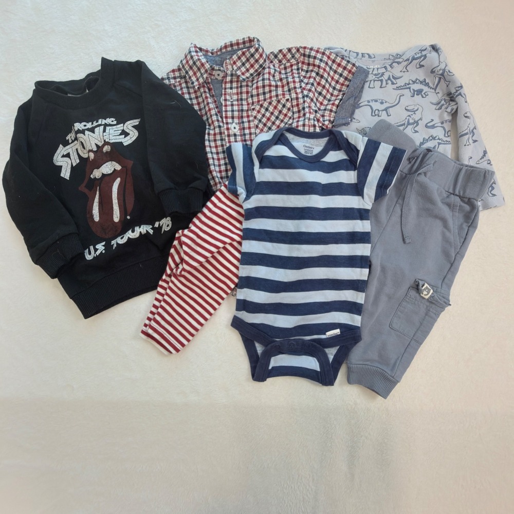 Mixed Brand Clothing Lot Baby Boy 3-6M Multi Excellent Rolling Stones Gerber Ben